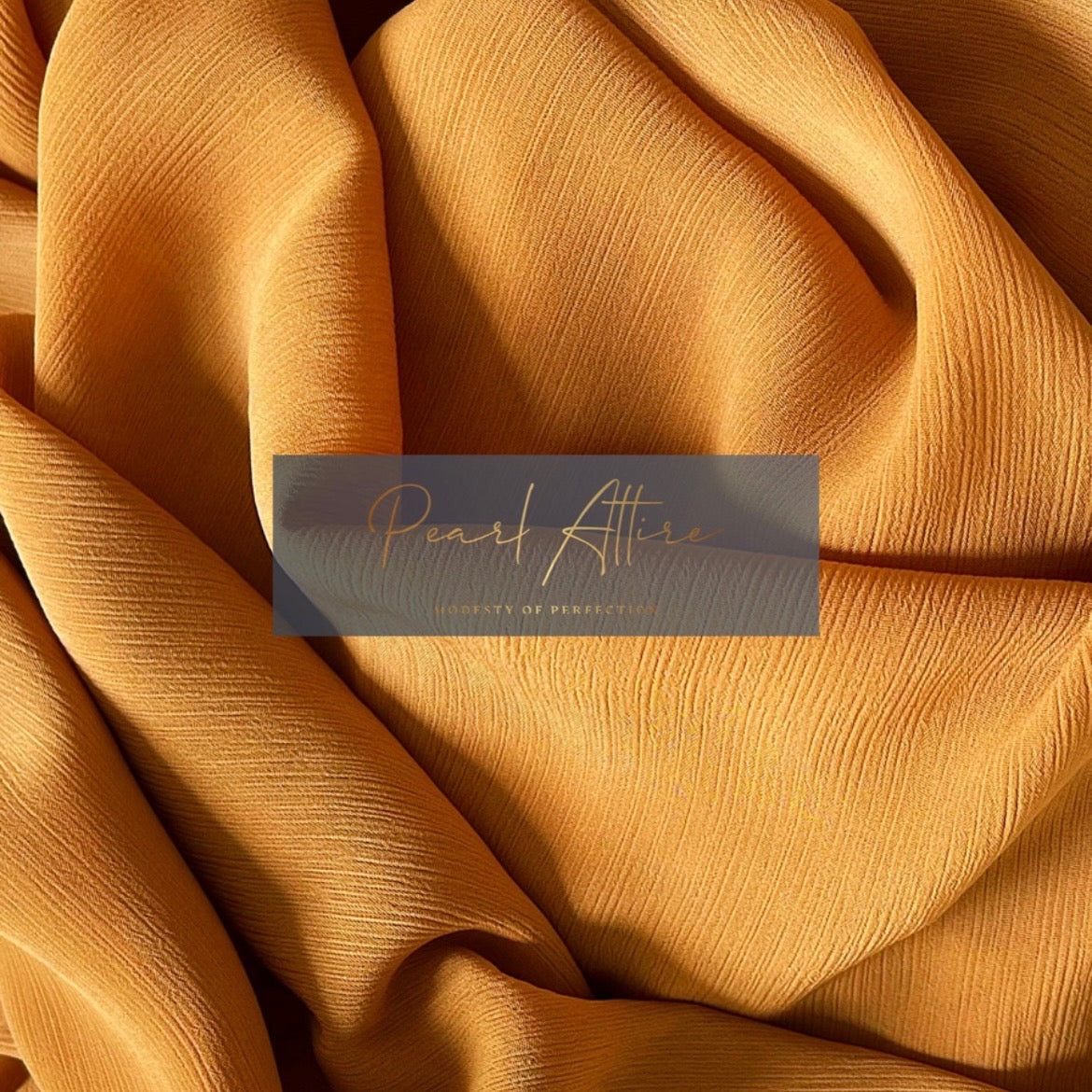 Ribbon chiffon crepe pleated gold