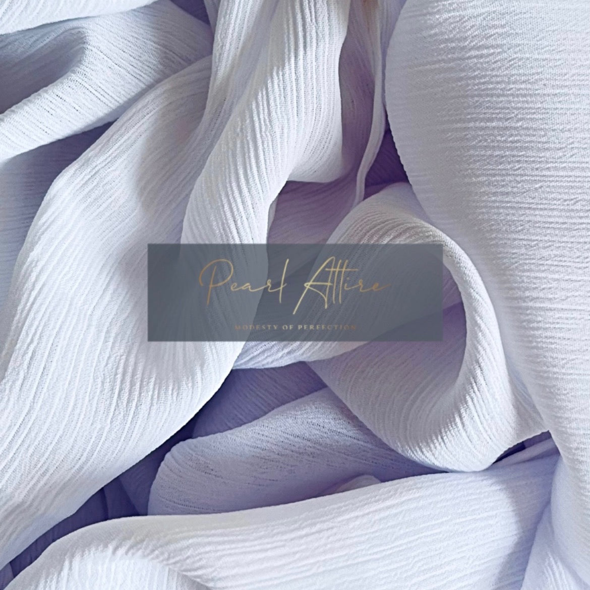 Ribbed chiffon crepe snow white